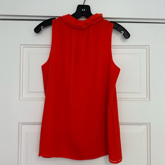 J Crew Silk Ruffle Neck Sleeveless Blouse - Picture 3 of 4